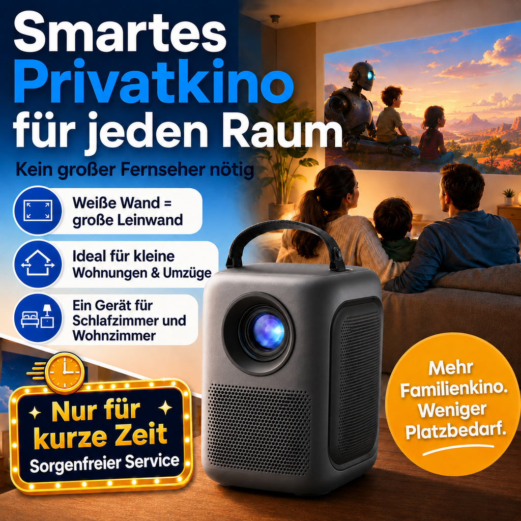 Kompakter, tragbarer Heimkino-Projektor